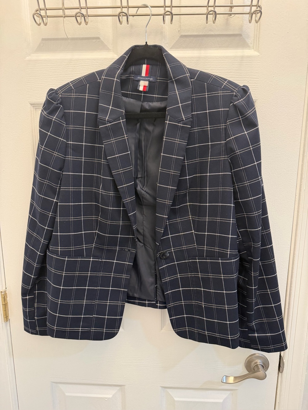 Tommy Hilfiger Navy Windowpane Blazer